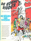 Cover for De koene ridder (Casterman, 1970 series) #2 - De wolven van Rastigne