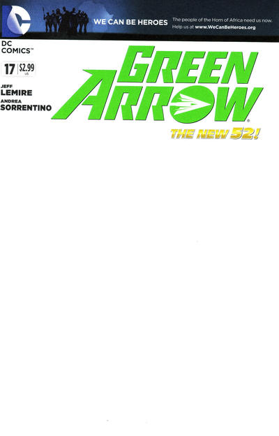 Cover for Green Arrow (DC, 2011 series) #17 [Blank Cover]