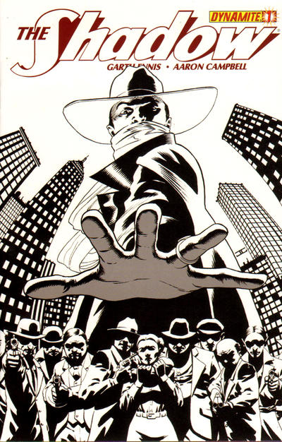 Cover for The Shadow (Dynamite Entertainment, 2012 series) #1 ["Black & White" Retailer Incentive - John Cassaday]