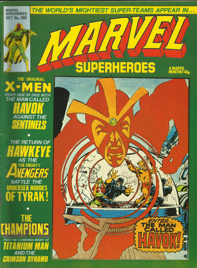 Cover for Marvel Superheroes [Marvel Super-Heroes] (Marvel UK, 1979 series) #366