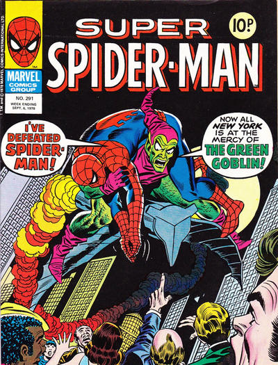 Cover for Super Spider-Man (Marvel UK, 1976 series) #291