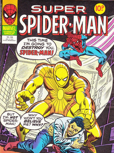 Cover for Super Spider-Man (Marvel UK, 1976 series) #308