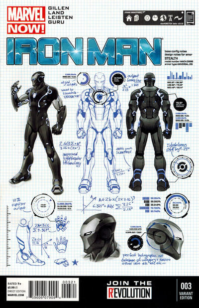 Cover for Iron Man (Marvel, 2013 series) #3 [Design Variant by Carlo Pagulayan]