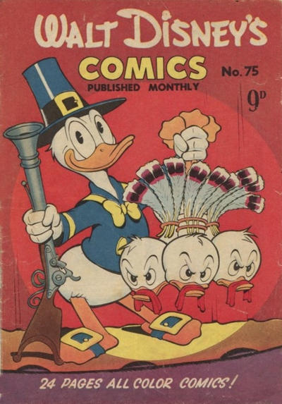 Cover for Walt Disney's Comics (W. G. Publications; Wogan Publications, 1946 series) #75