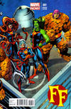Cover for FF (Marvel, 2013 series) #1 [Connecting Variant Cover by Mark Bagley]