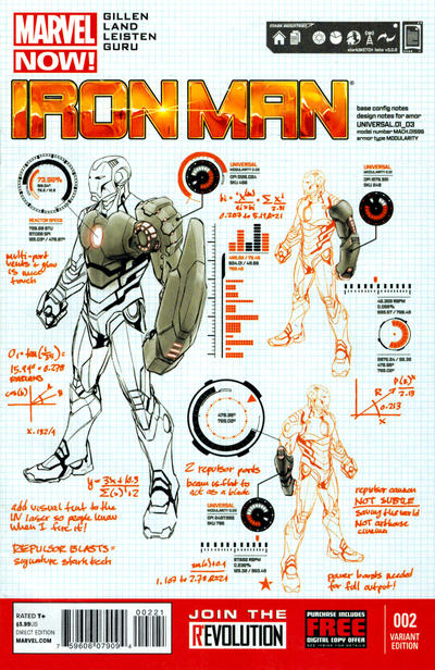 Cover for Iron Man (Marvel, 2013 series) #2 [Design Variant by Carlo Pagulayan]