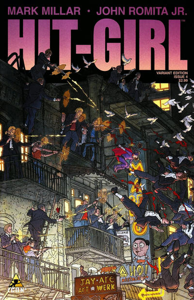 Cover for Hit-Girl (Marvel, 2012 series) #4 [Variant Cover by Geof Darrow]