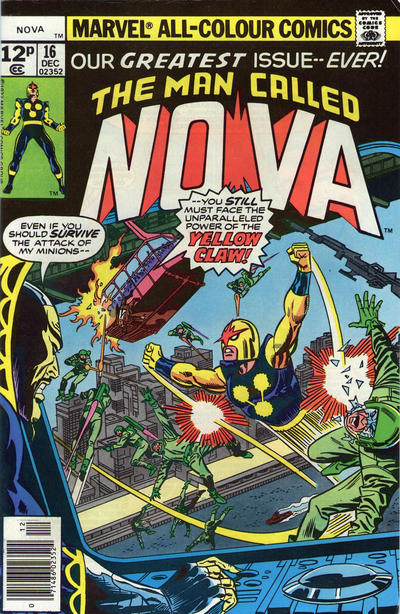 Cover for Nova (Marvel, 1976 series) #16 [British]