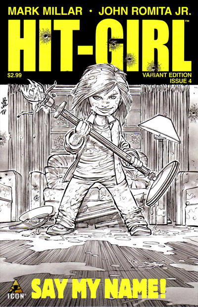 Cover for Hit-Girl (Marvel, 2012 series) #4 [Sketch Incentive Variant Cover by Johnny Romita Jr.]