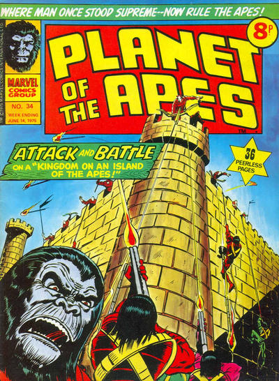 Cover for Planet of the Apes (Marvel UK, 1974 series) #34