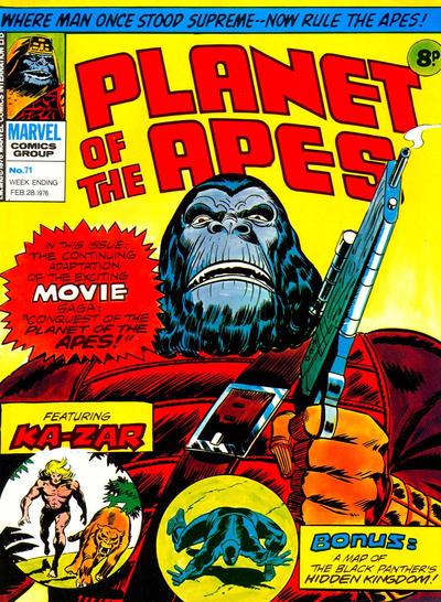 Cover for Planet of the Apes (Marvel UK, 1974 series) #71