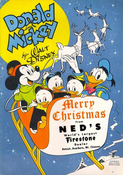 Cover for Donald and Mickey Merry Christmas (Dell, 1943 series) #1948 [Store dealership]