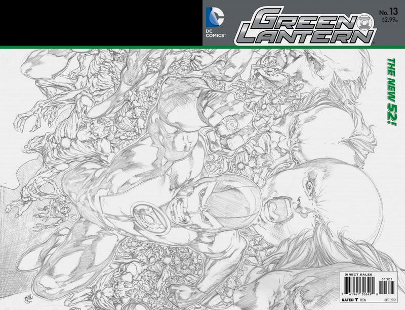 Cover for Green Lantern (DC, 2011 series) #13 [Ivan Reis Wraparound Sketch Cover]