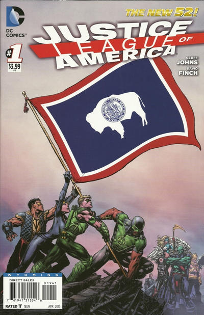 Cover for Justice League of America (DC, 2013 series) #1 [Wyoming Flag Cover]