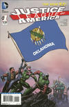 Cover for Justice League of America (DC, 2013 series) #1 [Oklahoma Flag Cover]