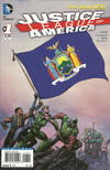 Cover for Justice League of America (DC, 2013 series) #1 [New York Flag Cover]