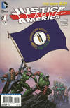 Cover for Justice League of America (DC, 2013 series) #1 [Kentucky Flag Cover]