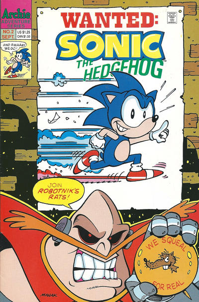Cover for Sonic the Hedgehog (Archie, 1993 series) #2 [Direct]