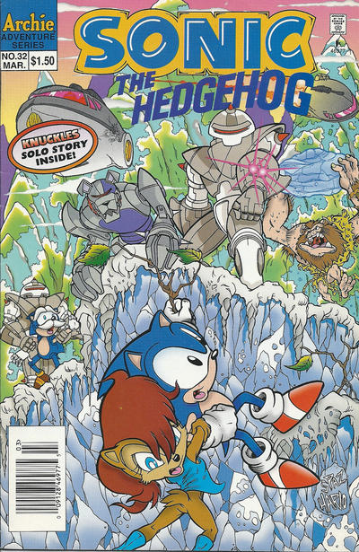 Cover for Sonic the Hedgehog (Archie, 1993 series) #32 [Newsstand]