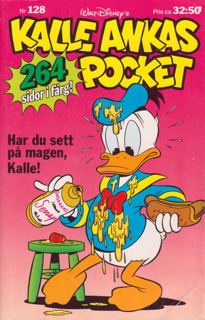 Cover for Kalle Ankas pocket (Serieförlaget [1980-talet]; Hemmets Journal, 1986 series) #128 - Har du sett på magen, Kalle!