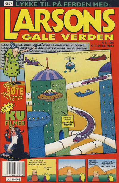 Cover for Larsons gale verden (Bladkompaniet / Schibsted, 1992 series) #8/1996