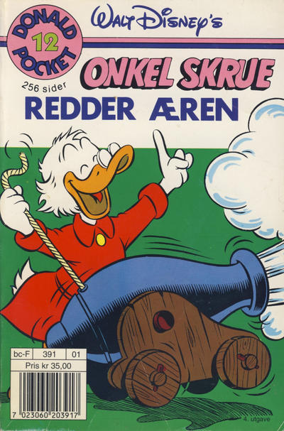 Cover for Donald Pocket (Hjemmet / Egmont, 1968 series) #12 - Onkel Skrue redder æren [4. opplag Reutsendelse 391 01]