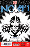 Cover Thumbnail for Nova (2013 series) #1 [2013 ComicsPro Sketch Variant by Ed McGuinness]