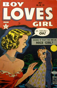 Cover Thumbnail for Boy Loves Girl (Lev Gleason, 1952 series) #36