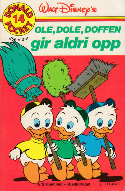 Cover for Donald Pocket (Hjemmet / Egmont, 1968 series) #14 - Ole, Dole, Doffen gir aldri opp [2. opplag]