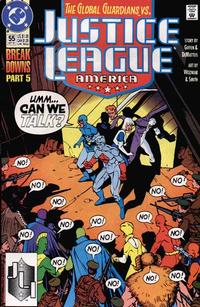 Cover Thumbnail for Justice League America (DC, 1989 series) #55 [Direct]
