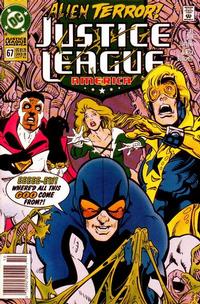 Cover Thumbnail for Justice League America (DC, 1989 series) #67 [Newsstand]