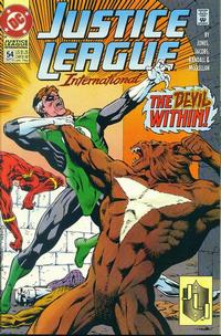 Cover Thumbnail for Justice League International (DC, 1993 series) #54 [Direct]