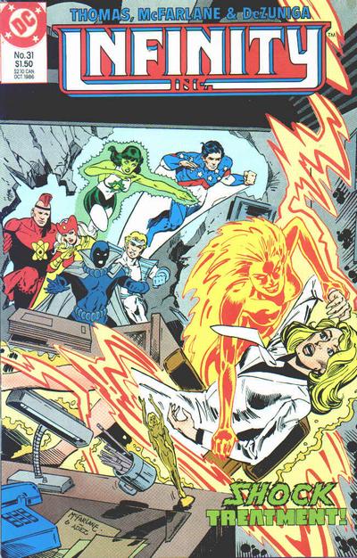 Cover for Infinity, Inc. (DC, 1984 series) #31