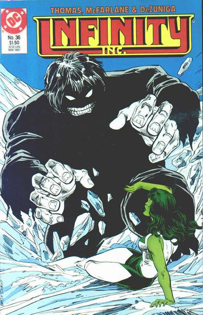 Cover for Infinity, Inc. (DC, 1984 series) #36
