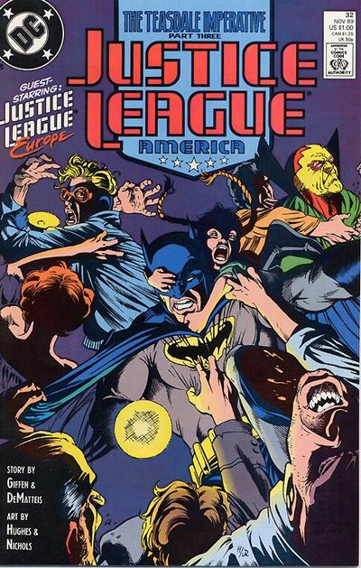 Cover for Justice League America (DC, 1989 series) #32 [Direct]