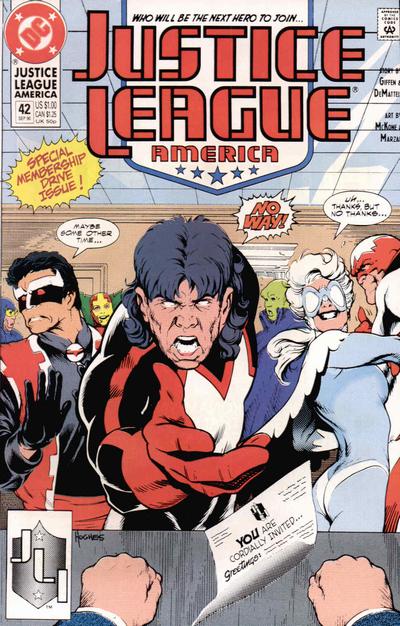 Cover for Justice League America (DC, 1989 series) #42 [Direct]