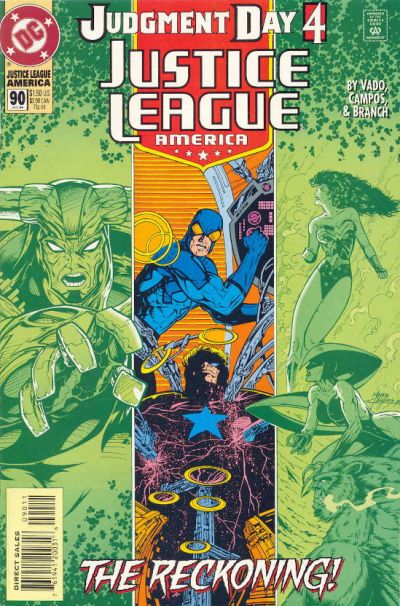 Cover for Justice League America (DC, 1989 series) #90 [Direct Sales]