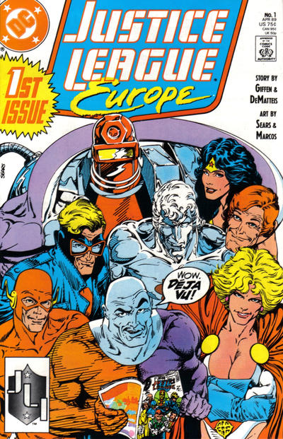 Cover for Justice League Europe (DC, 1989 series) #1 [Direct]