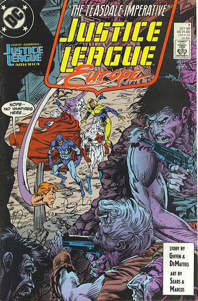 Cover for Justice League Europe (DC, 1989 series) #7 [Direct]