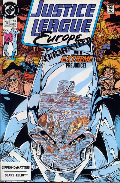 Cover for Justice League Europe (DC, 1989 series) #16 [Direct]