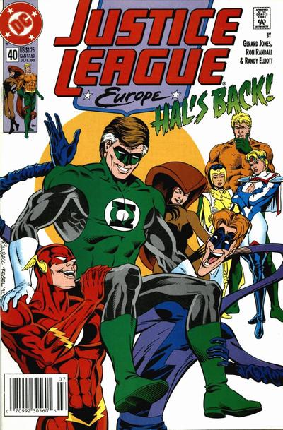 Cover for Justice League Europe (DC, 1989 series) #40 [Newsstand]