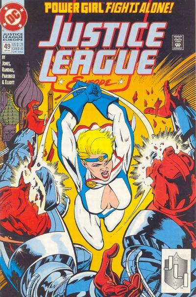Cover for Justice League Europe (DC, 1989 series) #49 [Direct]