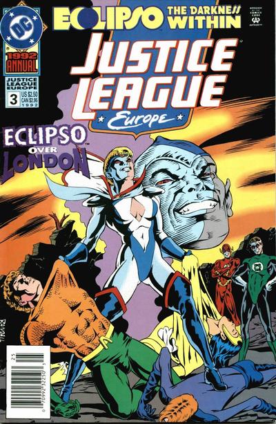 Cover for Justice League Europe Annual (DC, 1990 series) #3 [Newsstand]