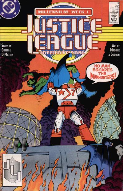 Cover for Justice League International (DC, 1987 series) #9 [Direct]