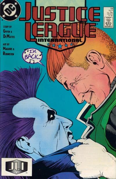 Cover for Justice League International (DC, 1987 series) #19 [Direct]