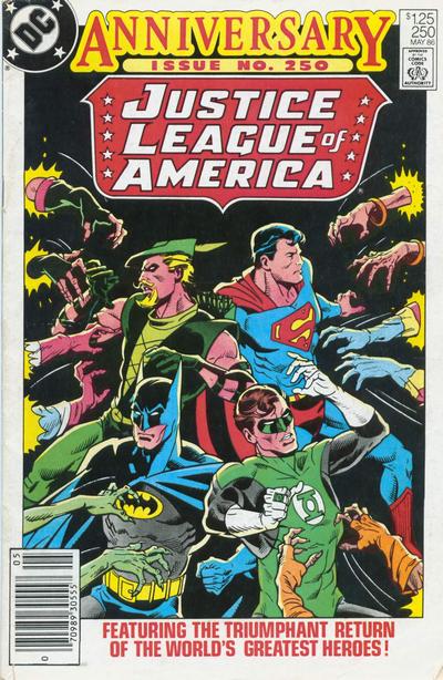 Cover for Justice League of America (DC, 1960 series) #250 [Newsstand]