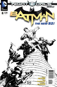 Cover Thumbnail for Batman (DC, 2011 series) #8 [Greg Capullo Black & White Cover]