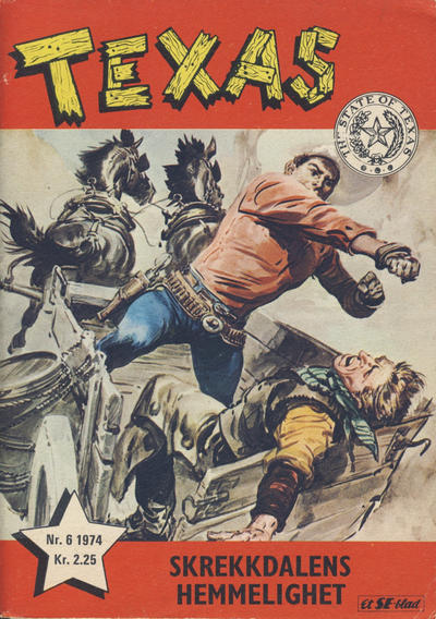 Cover for Texas (Serieforlaget / Se-Bladene / Stabenfeldt, 1953 series) #6/1974