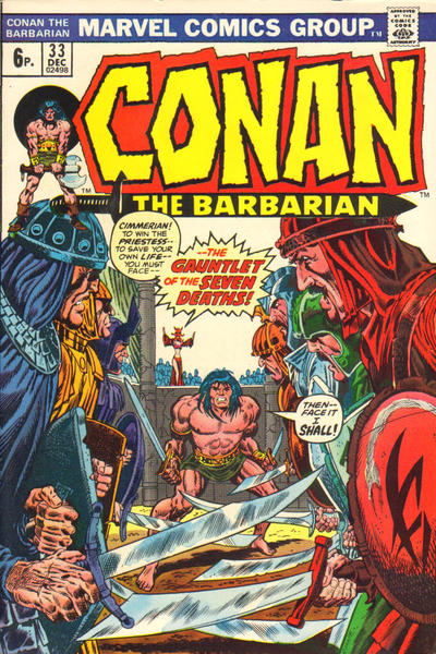 Cover for Conan the Barbarian (Marvel, 1970 series) #33 [British]