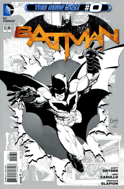 Cover for Batman (DC, 2011 series) #0 [Greg Capullo Black & White Cover]